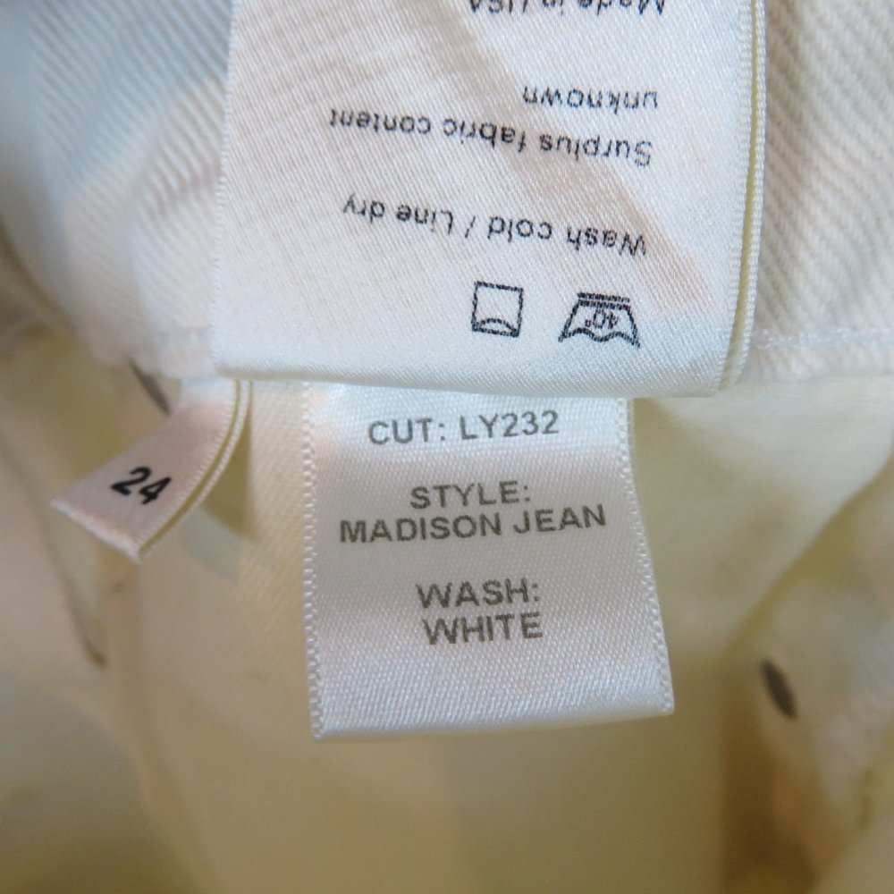 Reformation Madison High Waisted Belted Ankle Jeans Denim Jeans 24 - Picture 11 of 15